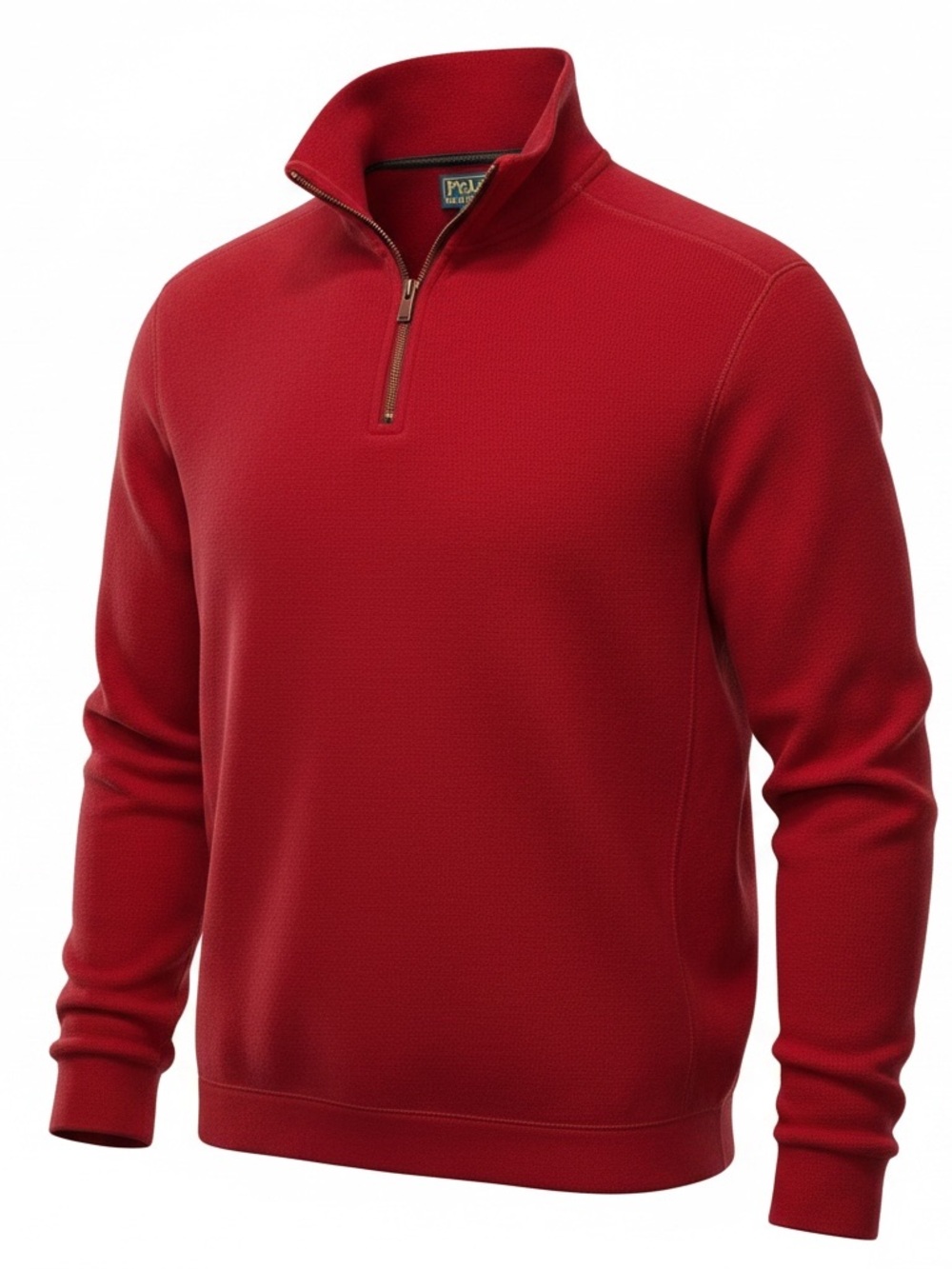 Polo Ralph Lauren XL Quarter Zip Sweater Red Cotton Pullover Vintage Mens Preppy